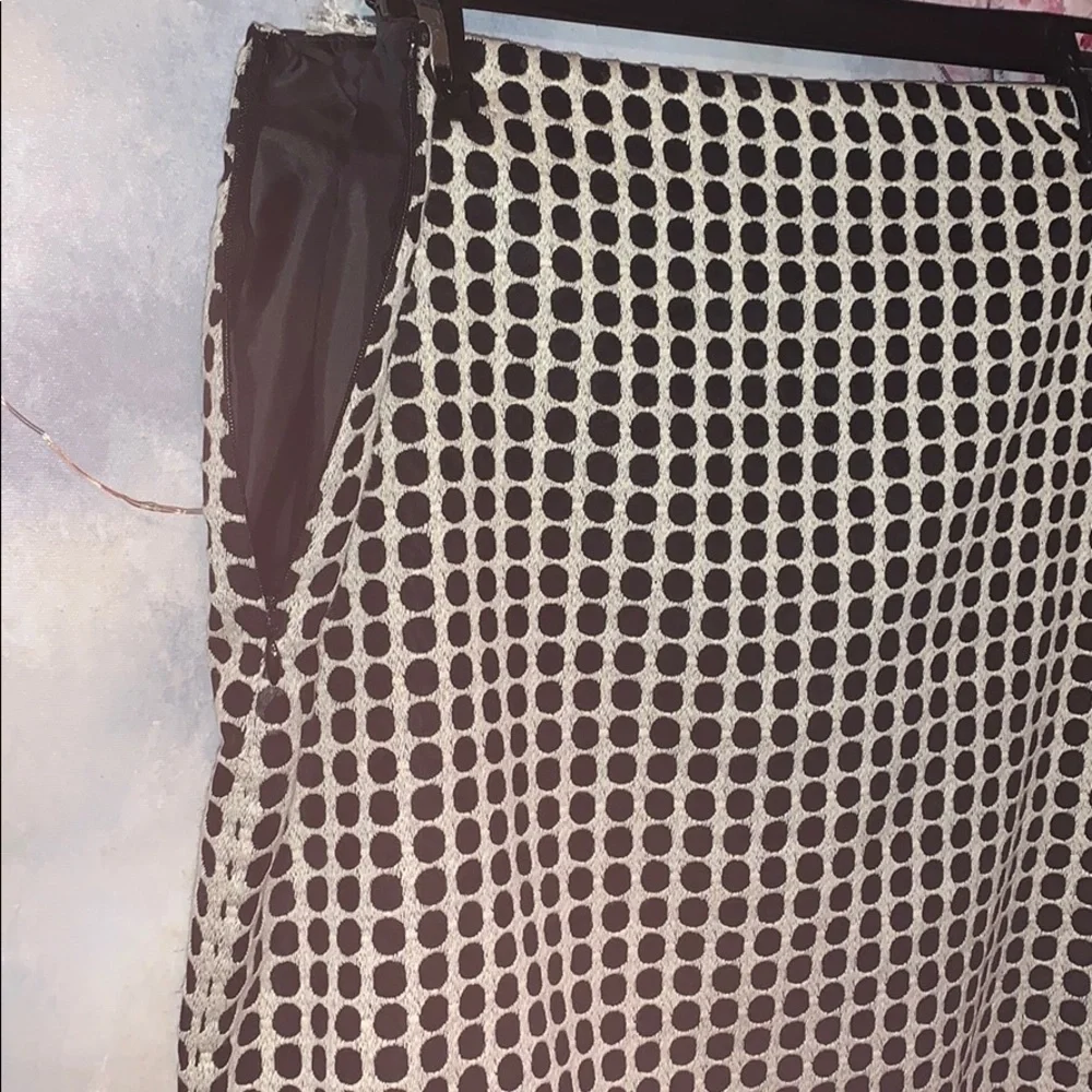 Vince Camuto double layer black & white check mini skirt sz 4 EUC